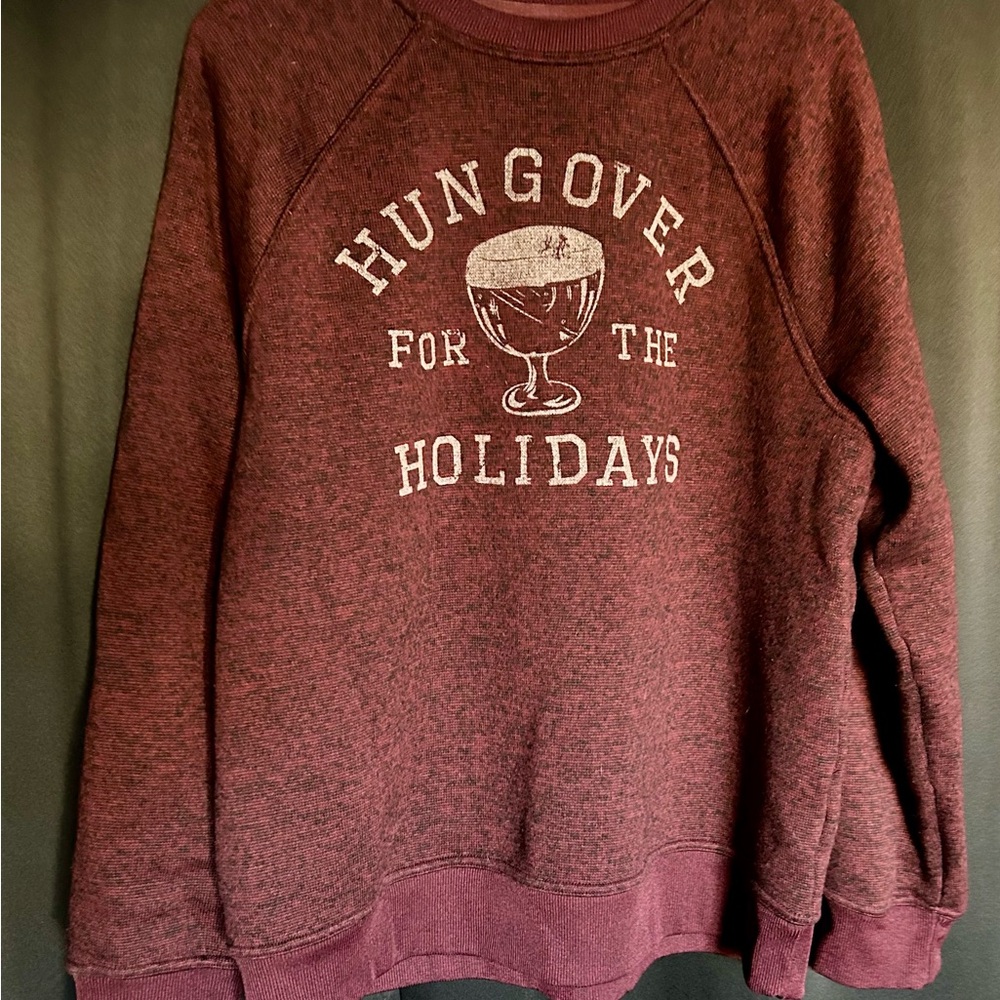 Lucky Brand Burgundy Christmas sweater